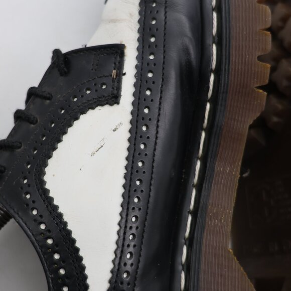 Doc Dr Marten Wingtip 3989 Men's UK 6 US 7 Bex Brogues Black & White England - Picture 16 of 16